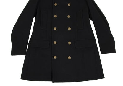 Jean Paul GAULTIER HOMME Wool Metal Coat Black Size 48