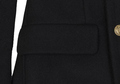 Jean Paul GAULTIER HOMME Wool Metal Coat Black Size 48