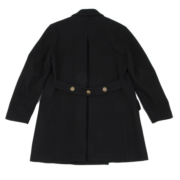 Jean Paul GAULTIER HOMME Wool Metal Coat Black Size 48