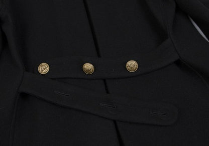 Jean Paul GAULTIER HOMME Wool Metal Coat Black Size 48