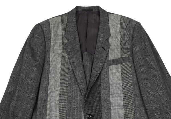 COMME des GARCONS HOMME Wool Glen Check Jacket Gray Size M