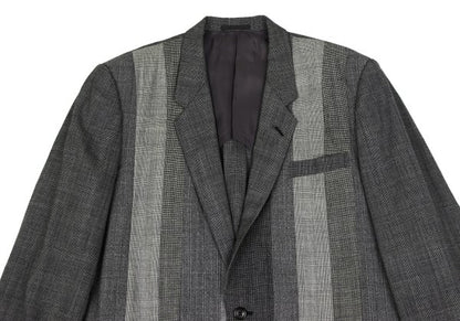 COMME des GARCONS HOMME Wool Glen Check Jacket Gray Size M