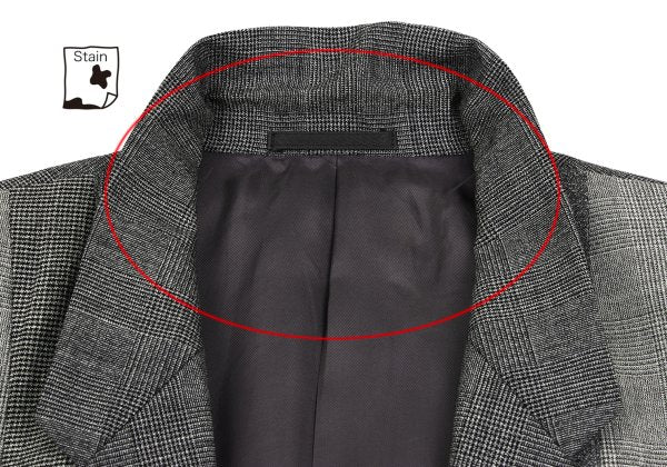 COMME des GARCONS HOMME Wool Glen Check Jacket Gray Size M