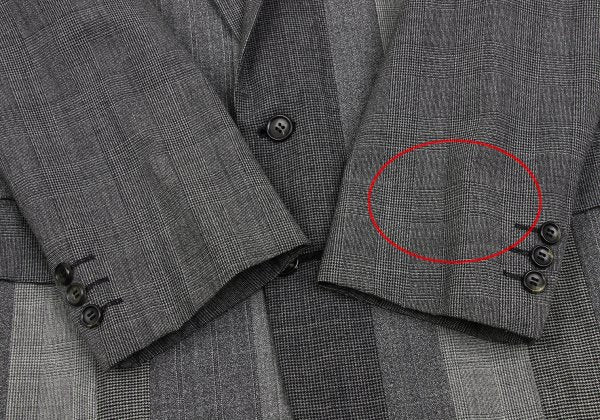 COMME des GARCONS HOMME Wool Glen Check Jacket Gray Size M
