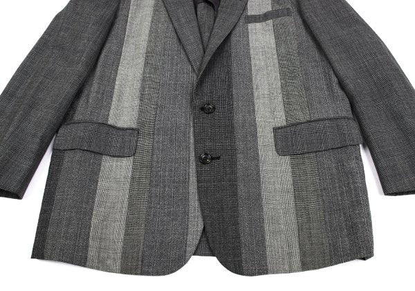 COMME des GARCONS HOMME Wool Glen Check Jacket Gray Size M