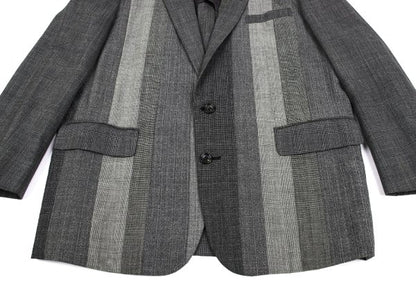 COMME des GARCONS HOMME Wool Glen Check Jacket Gray Size M