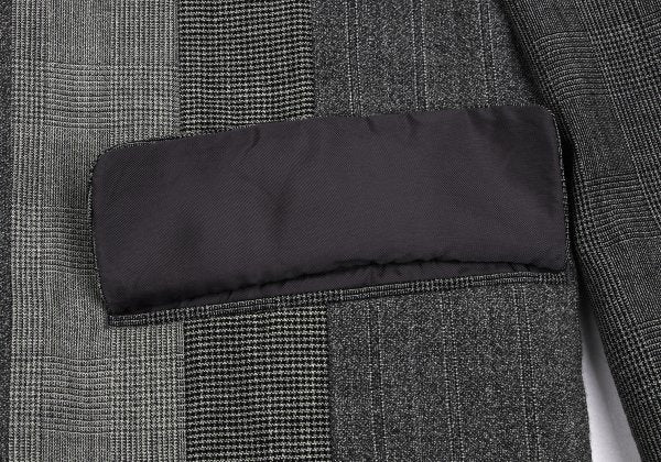COMME des GARCONS HOMME Wool Glen Check Jacket Gray Size M