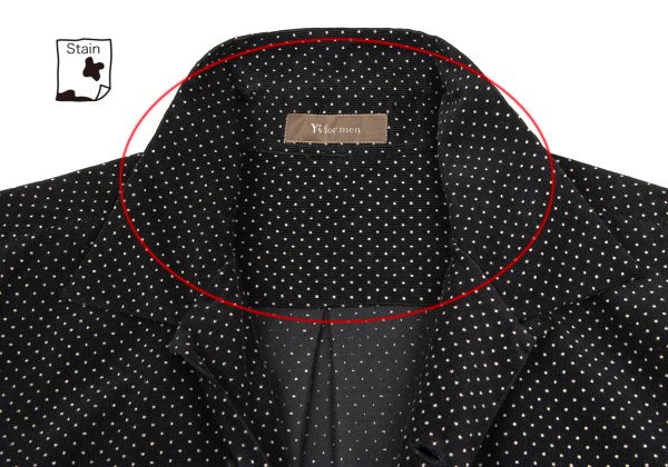 Y's for men Dotted Corduroy Open Collar Shirt Black Size M