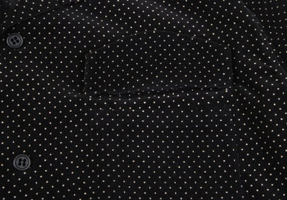 Y's for men Dotted Corduroy Open Collar Shirt Black Size M