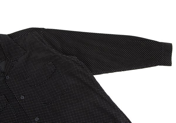 Y's for men Dotted Corduroy Open Collar Shirt Black Size M