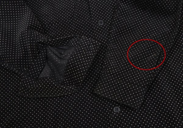 Y's for men Dotted Corduroy Open Collar Shirt Black Size M