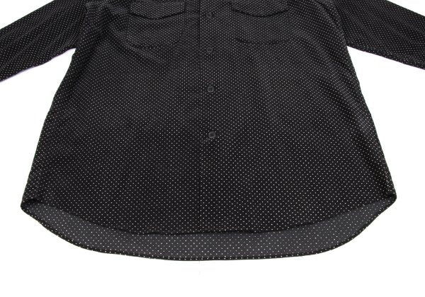 Y's for men Dotted Corduroy Open Collar Shirt Black Size M