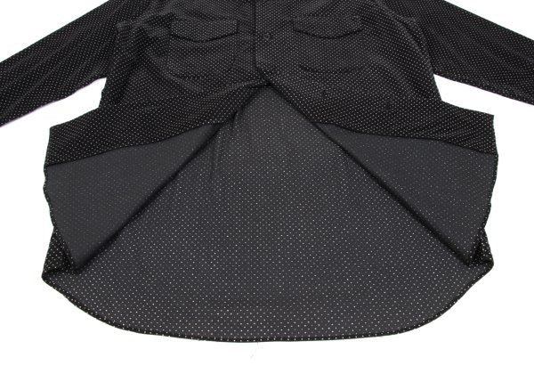Y's for men Dotted Corduroy Open Collar Shirt Black Size M