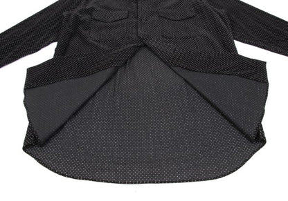 Y's for men Dotted Corduroy Open Collar Shirt Black Size M