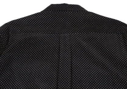 Y's for men Dotted Corduroy Open Collar Shirt Black Size M