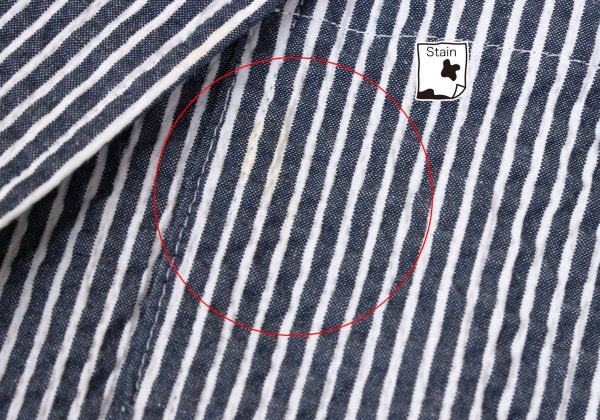 Papas Flag Embroidered Seersucker Stripe Jacket Blue Size S