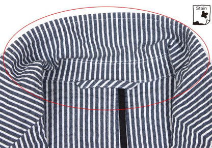Papas Flag Embroidered Seersucker Stripe Jacket Blue Size S