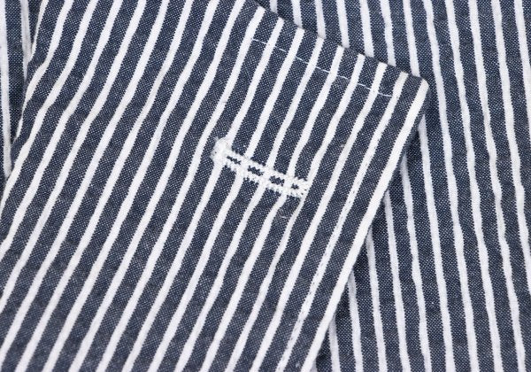 Papas Flag Embroidered Seersucker Stripe Jacket Blue Size S