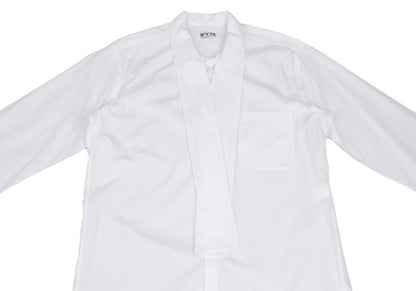 S'YTE White Triple Ribbon Long Sleeve Shirt Cotton Size 3