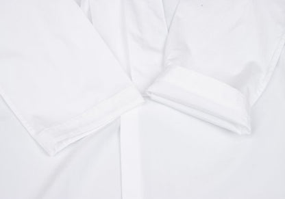 S'YTE White Triple Ribbon Long Sleeve Shirt Cotton Size 3