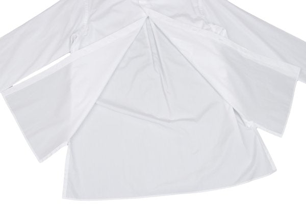 S'YTE White Triple Ribbon Long Sleeve Shirt Cotton Size 3