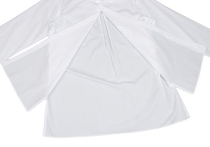 S'YTE White Triple Ribbon Long Sleeve Shirt Cotton Size 3