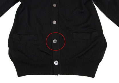 COMME des GARCONS HOMME Wool Cardigan Black Size S