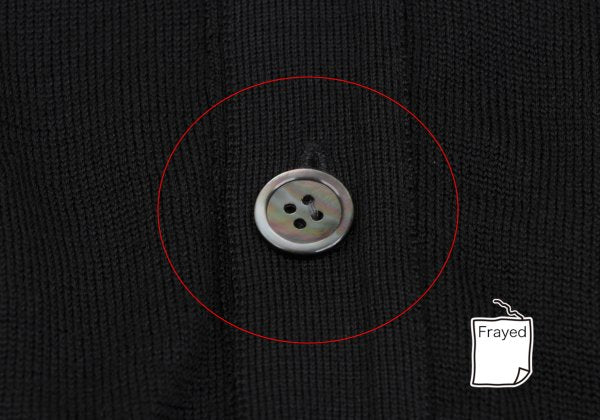 COMME des GARCONS HOMME Wool Cardigan Black Size S