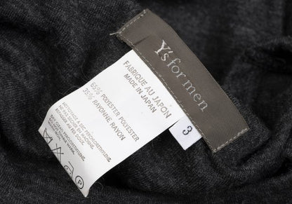 Y's for men Poly Blend Pocket Design Shirt Charcoal Size 3
