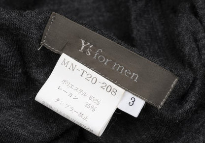 Y's for men Poly Blend Pocket Design Shirt Charcoal Size 3