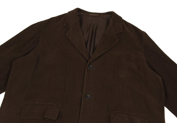 Y's for men Cotton Moleskin 3B Coat Brown Size L
