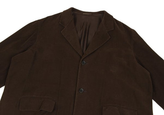 Y's for men Cotton Moleskin 3B Coat Brown Size L