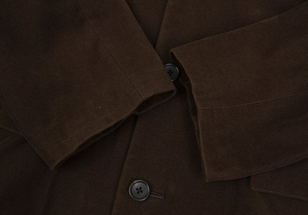 Y's for men Cotton Moleskin 3B Coat Brown Size L