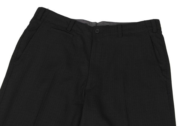 Yohji Yamamoto DURBAN A.A.R Wool Check Pants Black Size XL