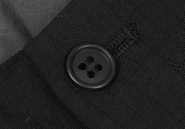 Yohji Yamamoto DURBAN A.A.R Wool Check Pants Black Size XL