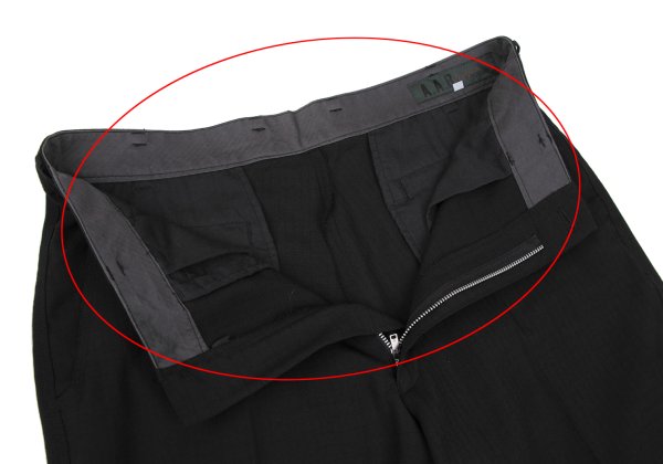 Yohji Yamamoto DURBAN A.A.R Wool Check Pants Black Size XL