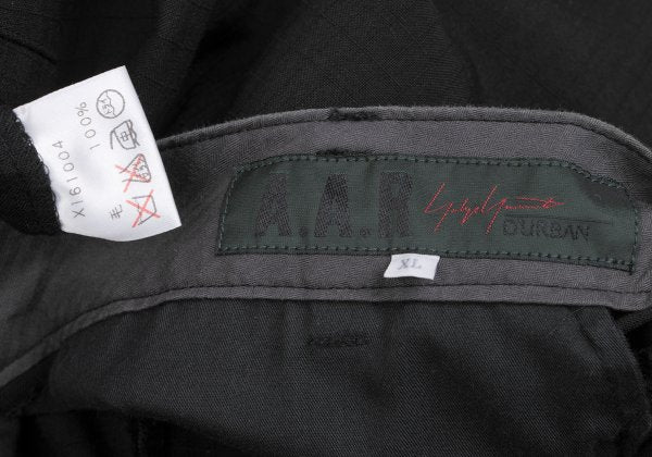 Yohji Yamamoto DURBAN A.A.R Wool Check Pants Black Size XL