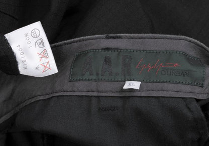 Yohji Yamamoto DURBAN A.A.R Wool Check Pants Black Size XL