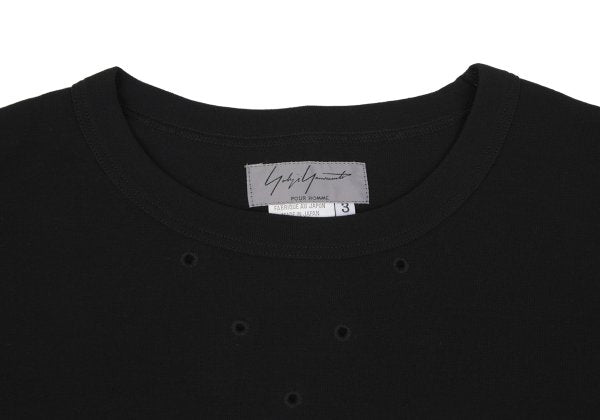 Yohji Yamamoto POUR HOMME Cotton Blend T-Shirt Black Size 3