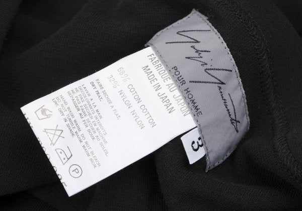 Yohji Yamamoto POUR HOMME Cotton Blend T-Shirt Black Size 3