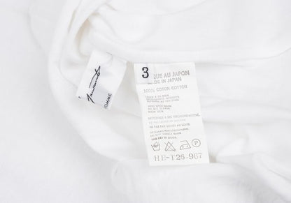 Yohji Yamamoto POUR HOMME Cotton Yoke T-Shirt White Size 3