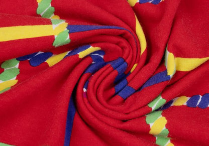 GIANNI VERSACE Colorful Lattice Print T-Shirt Red Size M