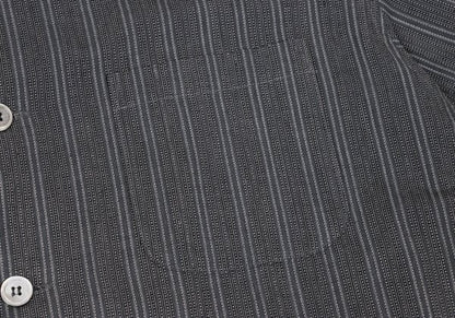 Y's for men 99SS Stripe Patch Pocket Open Shirt Gray Size M