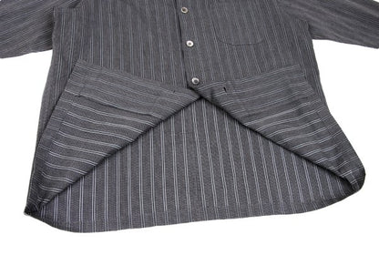 Y's for men 99SS Stripe Patch Pocket Open Shirt Gray Size M