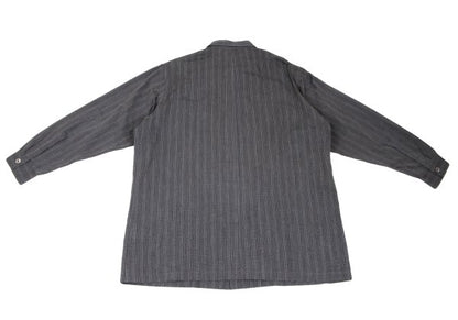 Y's for men 99SS Stripe Patch Pocket Open Shirt Gray Size M