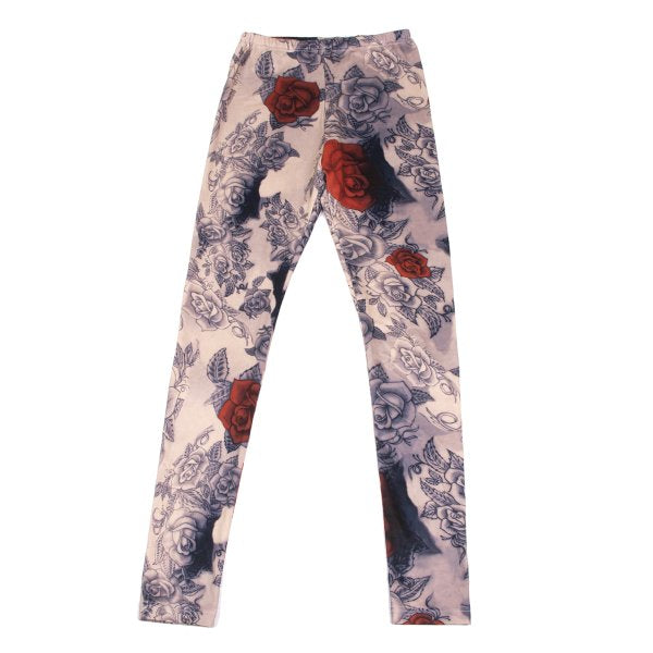 COMME des GARCONS Poly Rose Tattoo Leggings Multi Size S