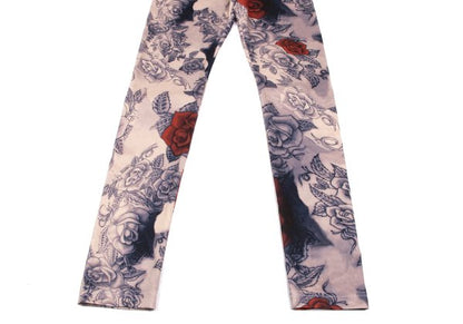 COMME des GARCONS Poly Rose Tattoo Leggings Multi Size S