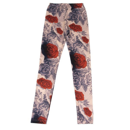 COMME des GARCONS Poly Rose Tattoo Leggings Multi Size S