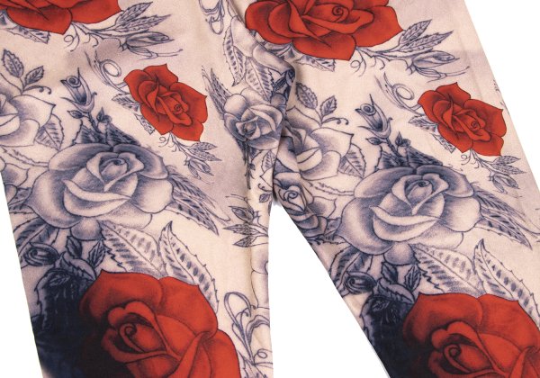 COMME des GARCONS Poly Rose Tattoo Leggings Multi Size S