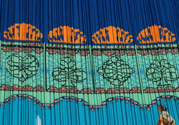 PLEATS PLEASE Fairytale Print Pleated Midi Skirt Blue Size 4